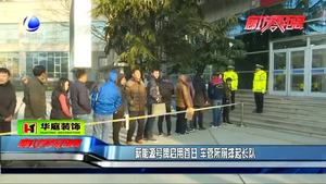 新能源號牌啟用首日 車管所前排起長隊(duì)