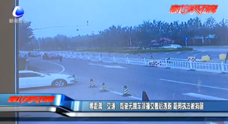 零距離交通：駕駛無(wú)牌車頂撞交警后逃跑 阻礙執(zhí)法被拘留