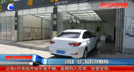 見財起意 一洗車工因盜竊車內財物被刑拘