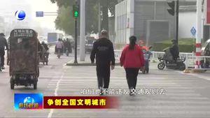 斑馬線前顯文明 爭做文明出行實(shí)踐者