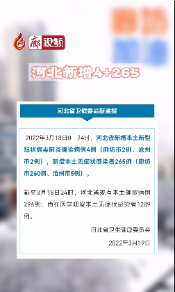 廊視頻丨剛剛通報！河北新增4+265